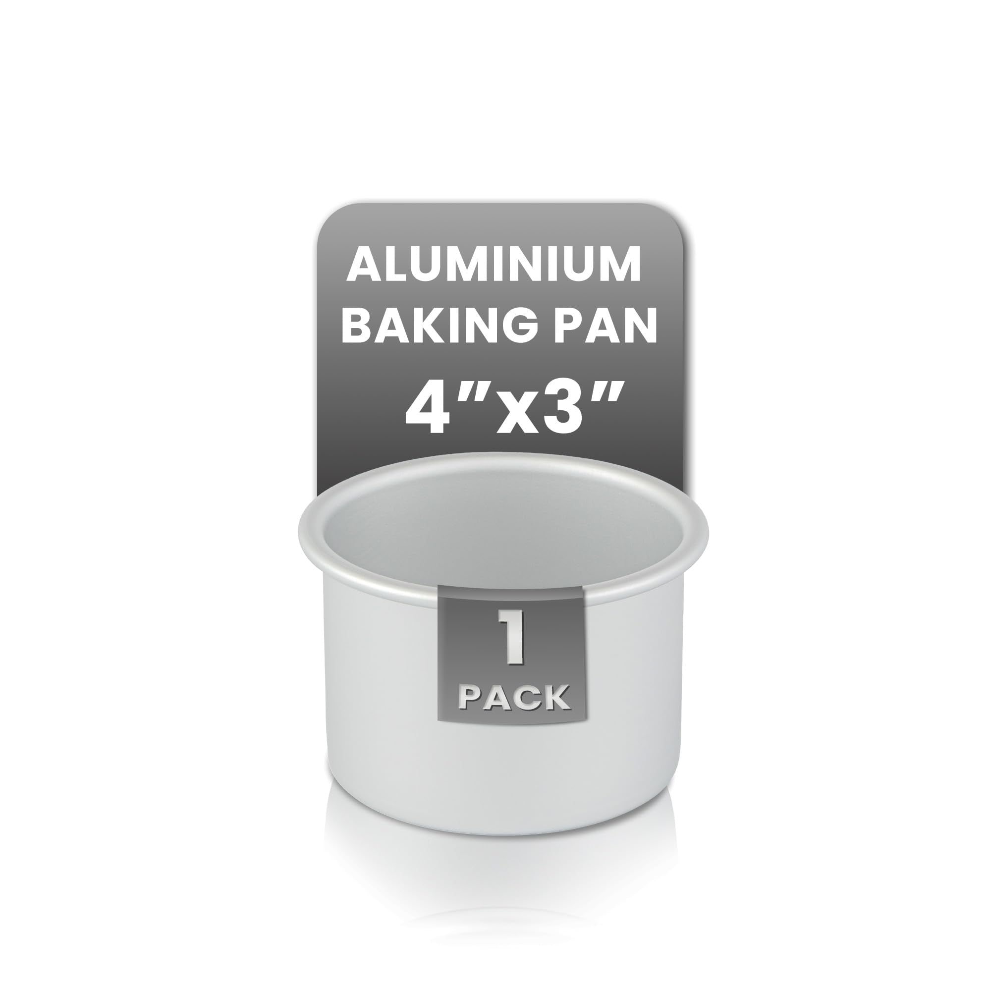 Restaurantware-Met Lux 4 x 3 Inch Straight-Sided Baking Tin, 1 Round Cake Pan - Oven-Ready, Freezable, Anodized Aluminum Round B