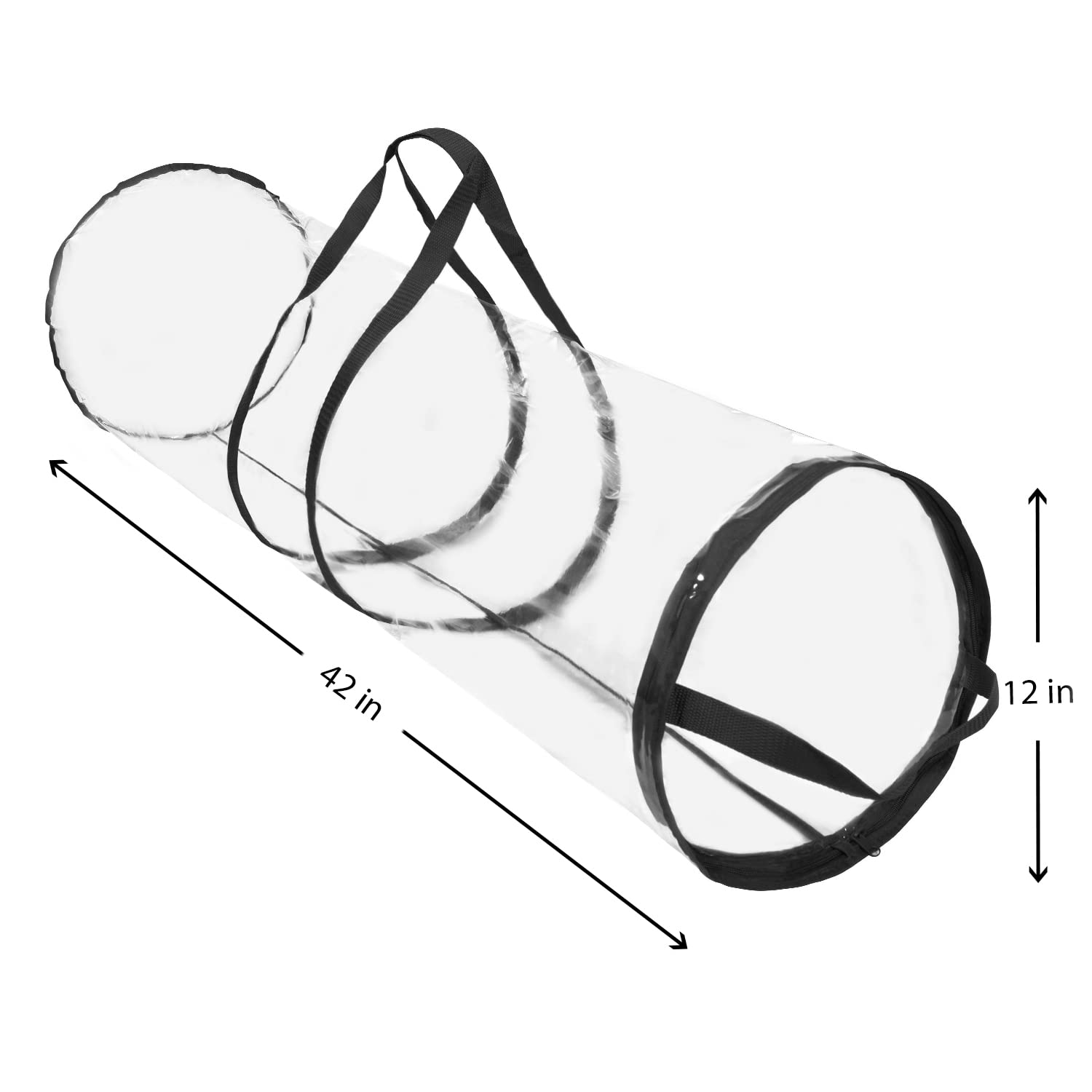 Primode Wrapping Paper Storage Bag, Gift Wrap Organizer, Fits 40 Inch Long Rolls, Hold Up To 24 Rolls, Heavy Duty Clear Pvc Bag
