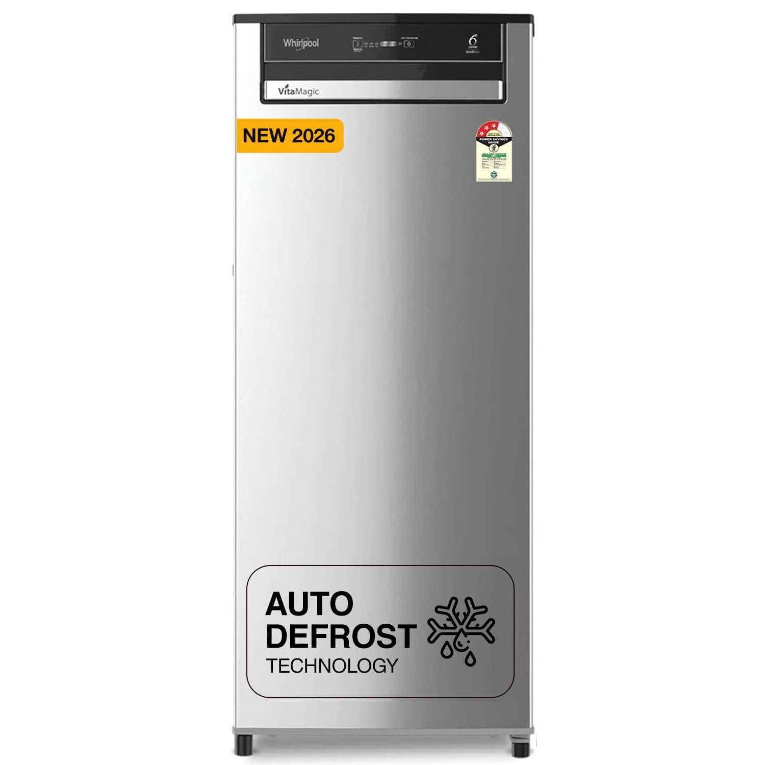 Whirlpool 192 L 3 Star Vitamagic Pro Frost Free DirectCool Single Door Refrigerator (215 Vmpro Prm 3S Radiant SteelY, Silver, 
