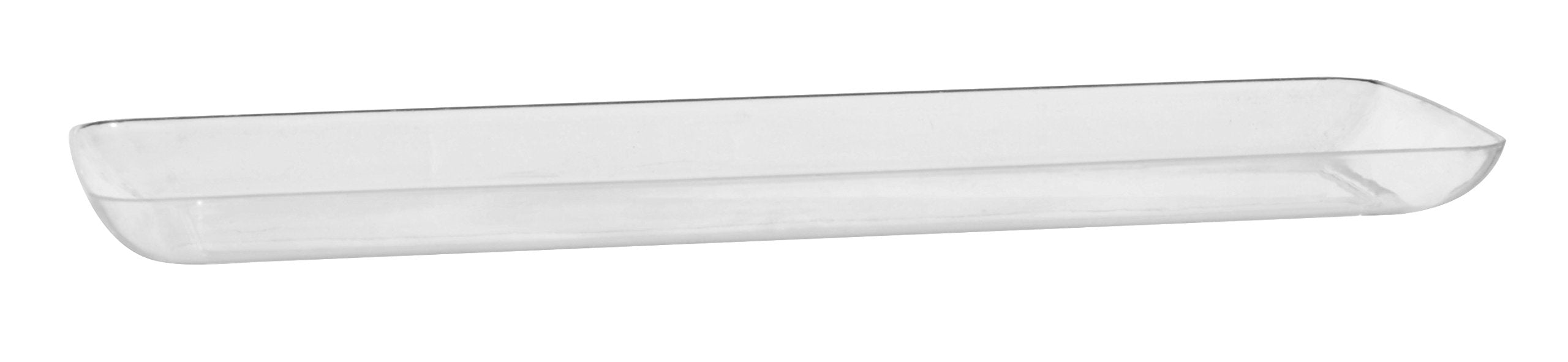 Tiny Temptations Fineline Long Rectangular Tray, 7.5 x 2.5 /.5 Height, Clear, 10/20/200 Case