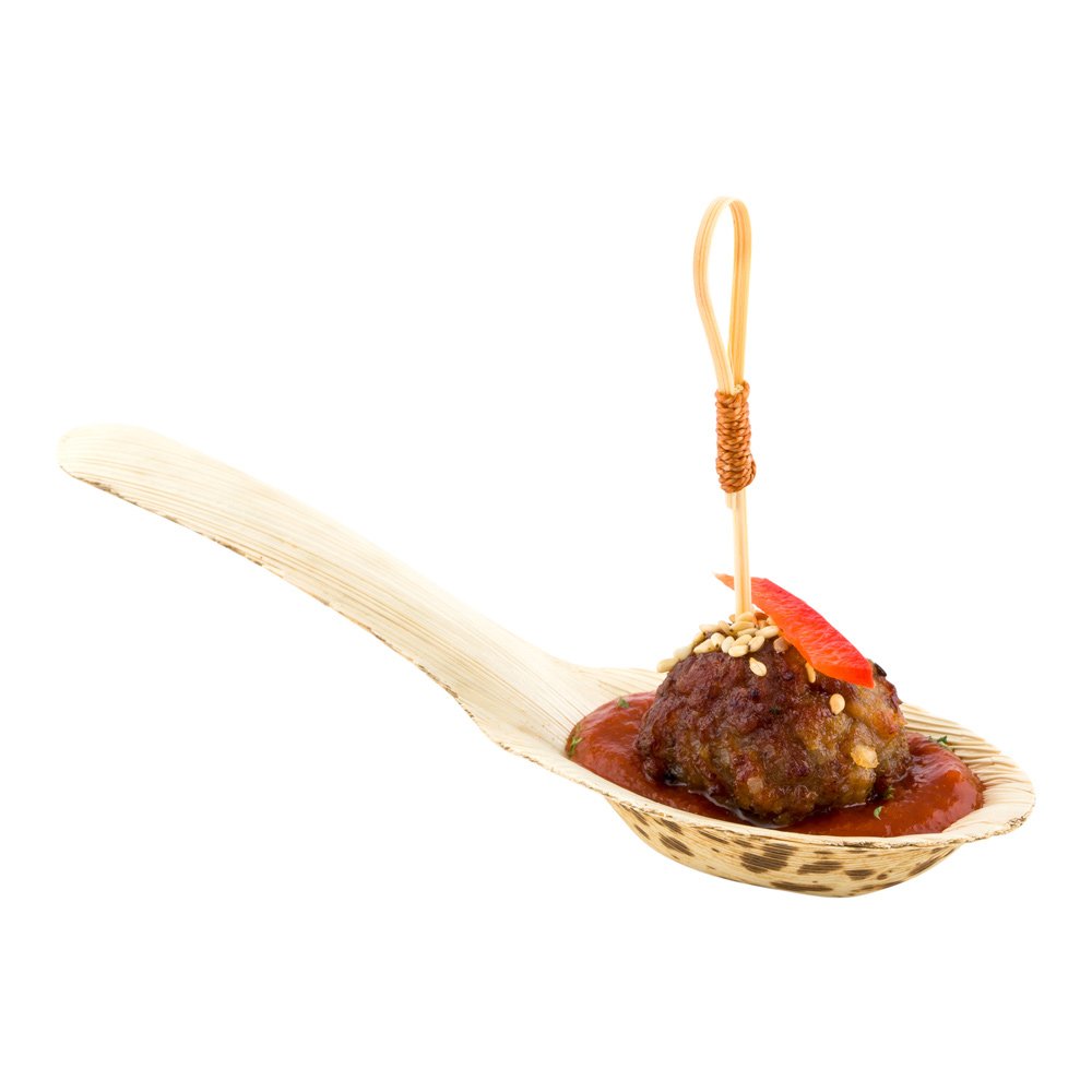 Restaurantware 3.5 Inch Disposable Bamboo Spoons 100 Mini Bamboo Spoons - Sustainable Durable Bamboo Eating Spoons For Picnics B