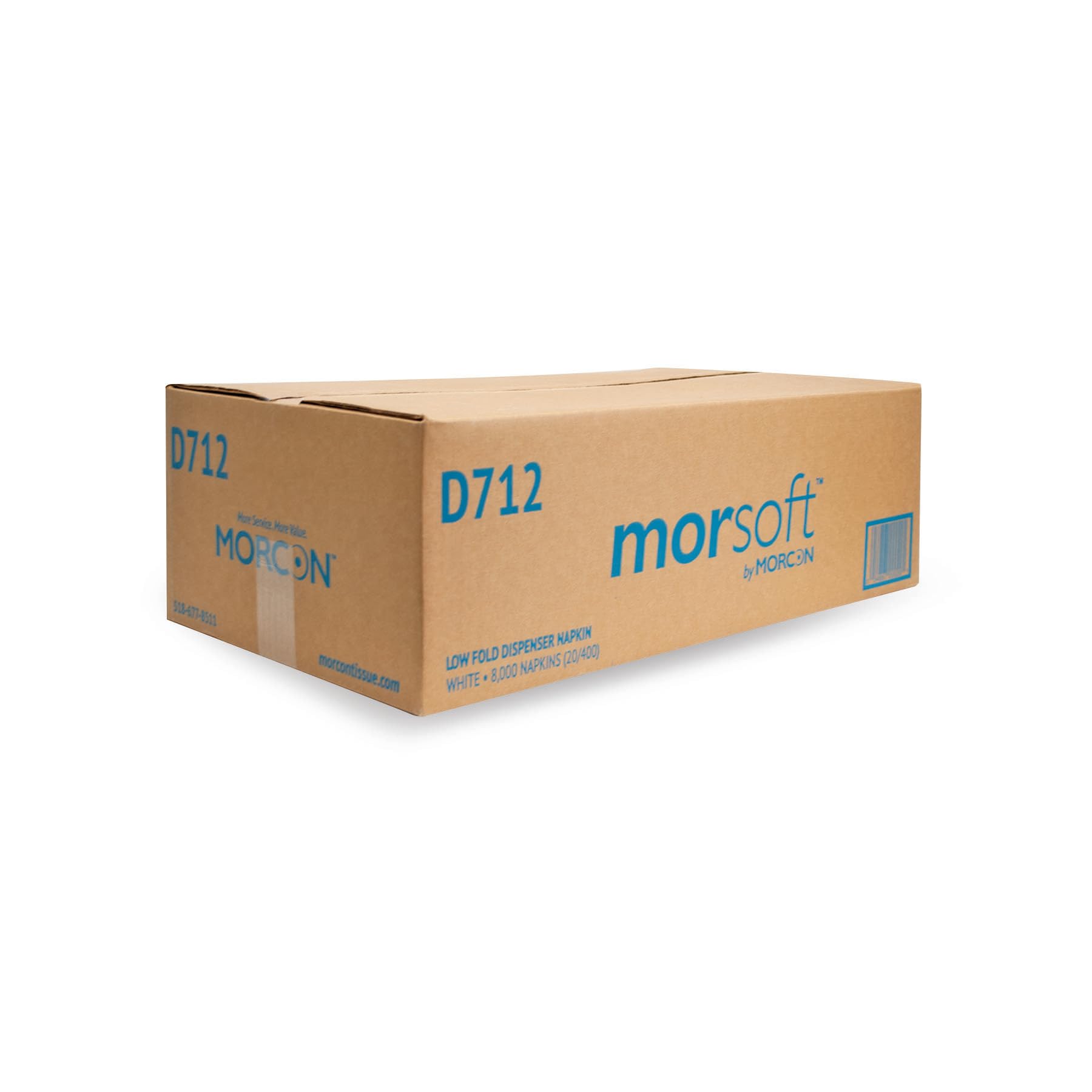 Morcon Paper Mor D712 Mor-Soft Low Fold Paper Napkins, 3 1/2'' X 5'', White, 20 Carton