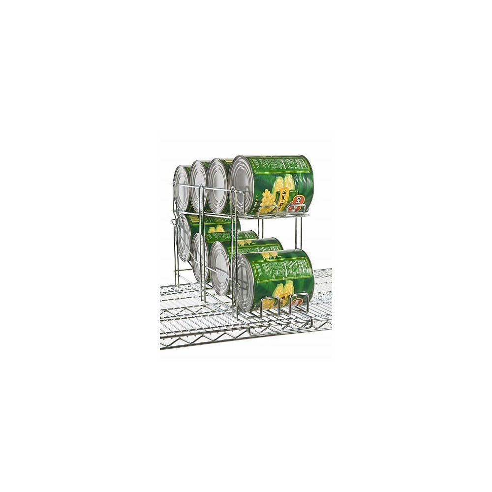 Focus Foodservice FFCR10CH Wire Can Rack, 24-13/16 x 7-7/8 x 13-5/16, Front Loading & Dispensing, (8) #10 or (12) #5 can Capacit
