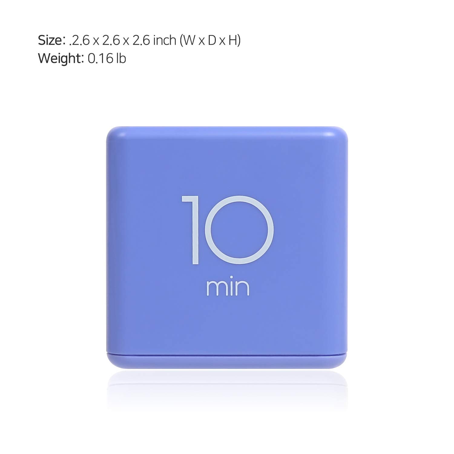 Mooas Cube Timer (Violet), Time Management, Kitchen Timer Kids Timer Workout Timer, Timer For Studying, Cooking, 5, 10, 20, 30 M