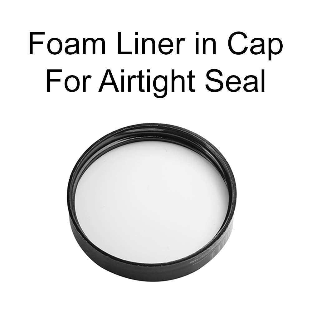 Aromine 2Oz Amber Jars With Lid, 12 Pack, Round Pet Plastic Jar Container With Blank Labels (Bpa Free)