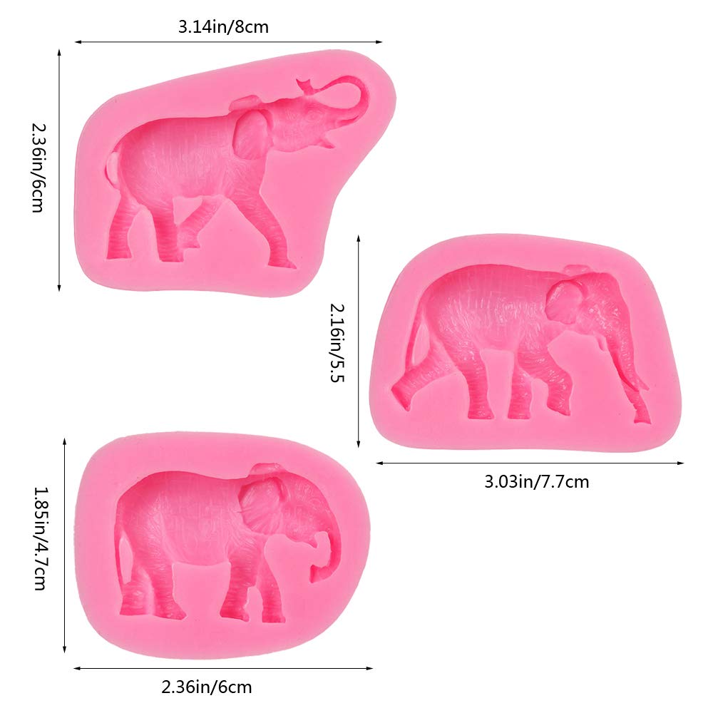 Nifocc Elephant Silicone Mold Elephant Fondant Chocolate Candy Molds Cupcake Decoration Tool For Diy Cake Decoration Polymer Cla