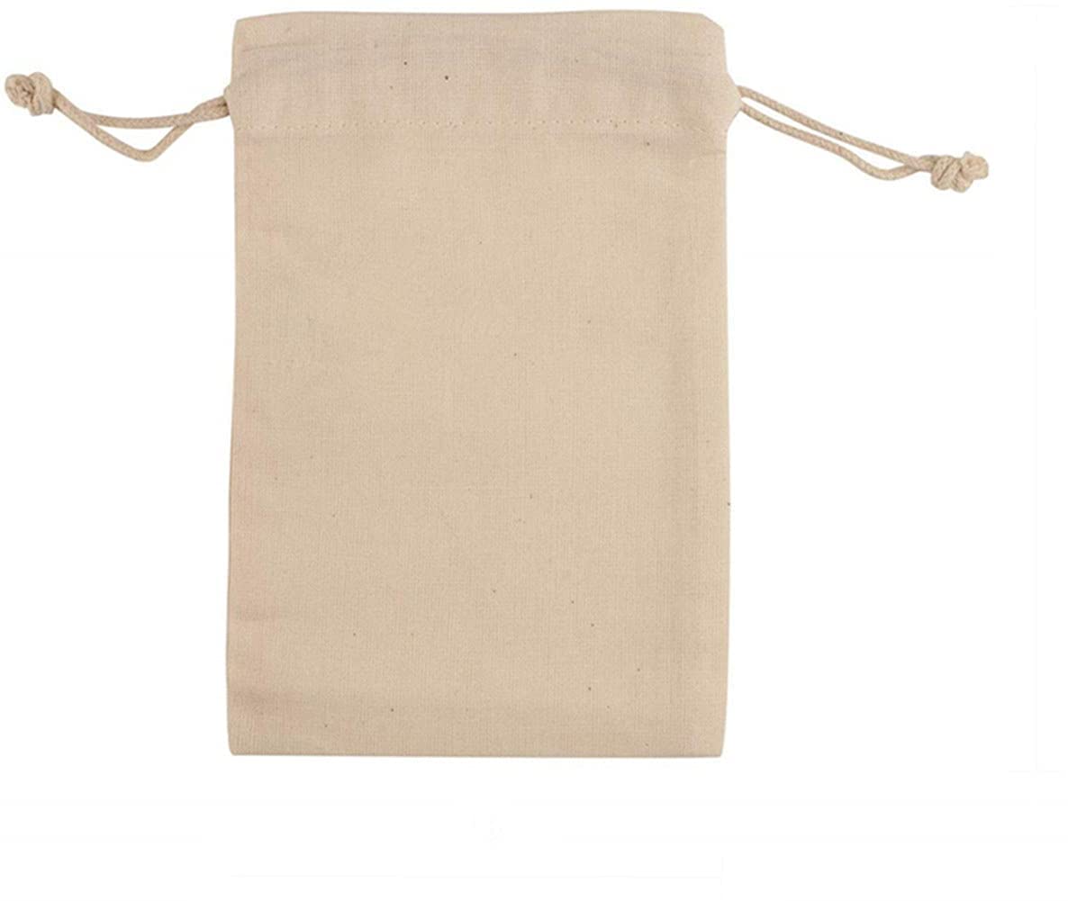 Kupoo 50Ps Cotton Bags Cotton Muslin Bags Drawstring Muslin Bag For Wedding Party Favor And Diy Craft (3.5X4.75 Inch)
