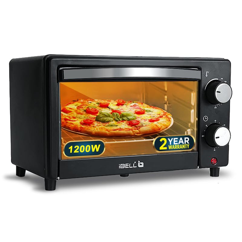 Ibell Wave10 Otg Oven, 10 Litre, Compact Size, 1200W, Oven, Toaster, Griller, Precise Temperature & Timer Control (Black)