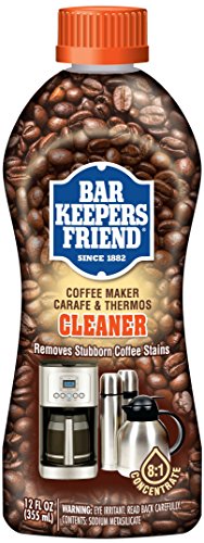 Bar Keepers Friend Coffee Maker Cleaner (12 Oz) - Removes Oily Residue, Tannins And Stains - For Single-Cup And Automatic Drip C