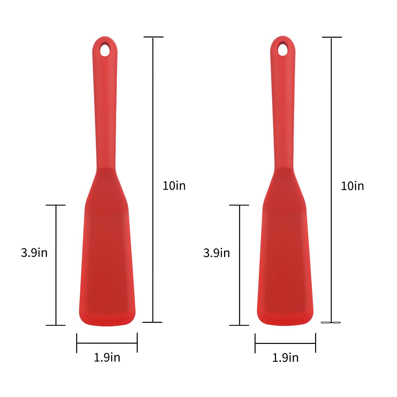 Crepe Omelette Long Thin Spatula Set, 2 Pcs Silicone Thin Omelet Spatula Turner - Omelet Maker, Crepe Tools - Spatula Set For No