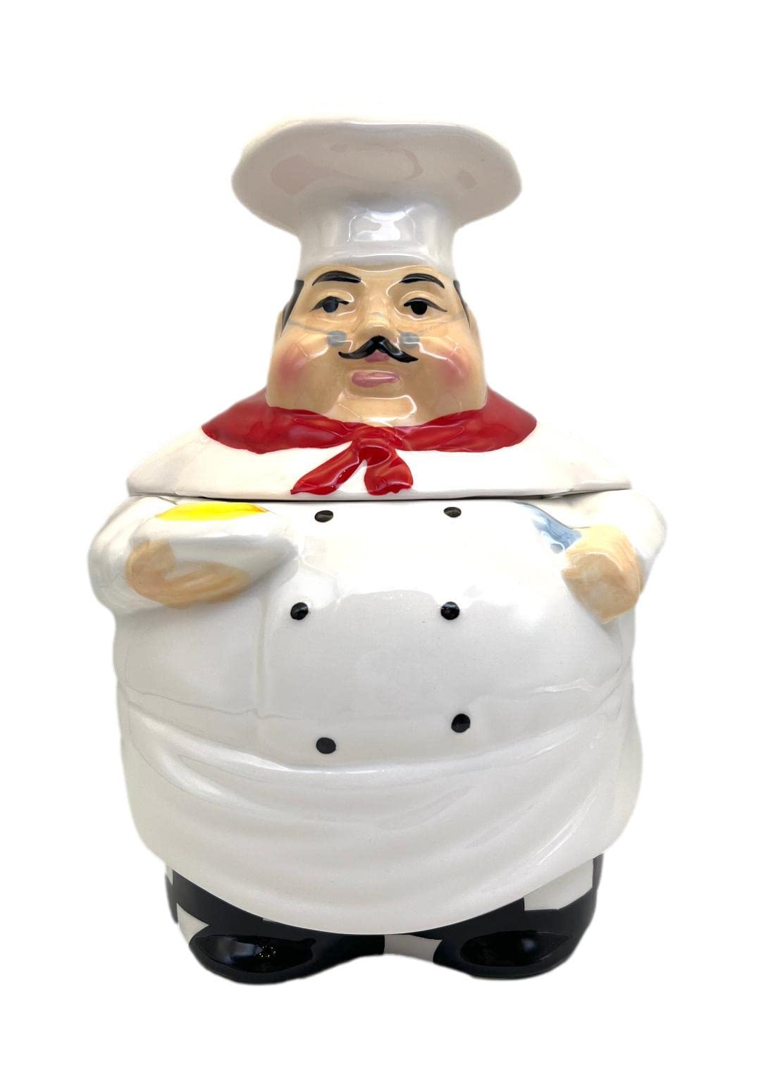 Ack Chef Ceramic Cookie Jar With Lid And Rubber Seal, Food Storage Jar, Kitchen D  Cor, Snack Storage Container For Cookie, Cand