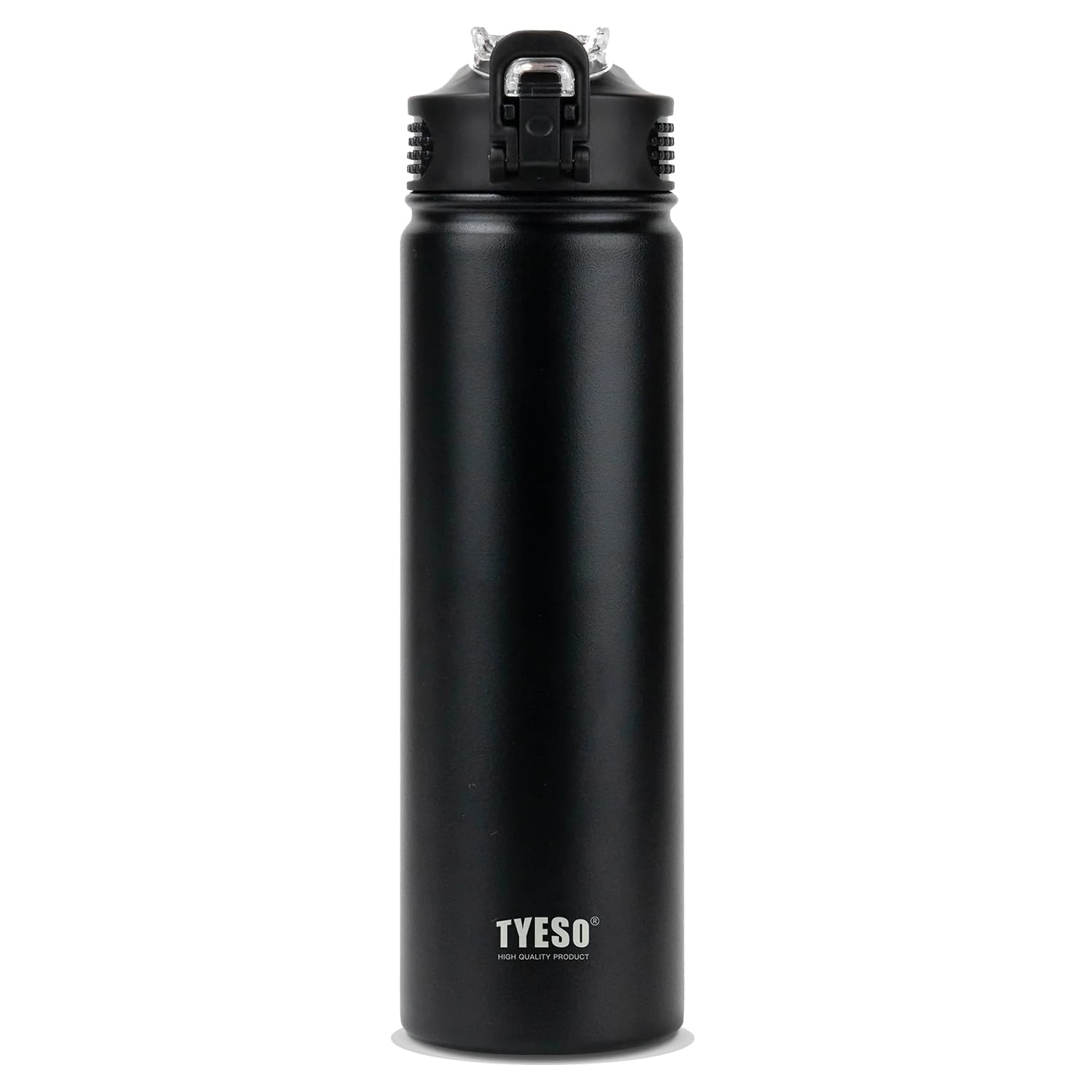 TYESO Water Bottle with Carrying Handle Lid | Insulated Stainless Steel Thermos | Travel Water Bottles for Gym & Sports | Leak P