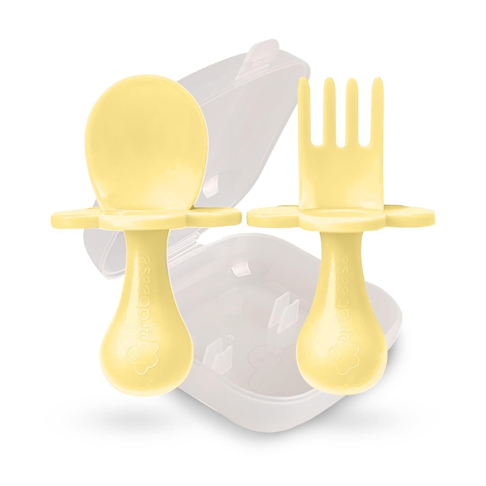 Grabease Baby Spoons Toddler Utensils Baby Utensils Baby Feeding Baby Fork, BPA-Free & Phthalate-Free for Baby & Toddler, 1 Set,