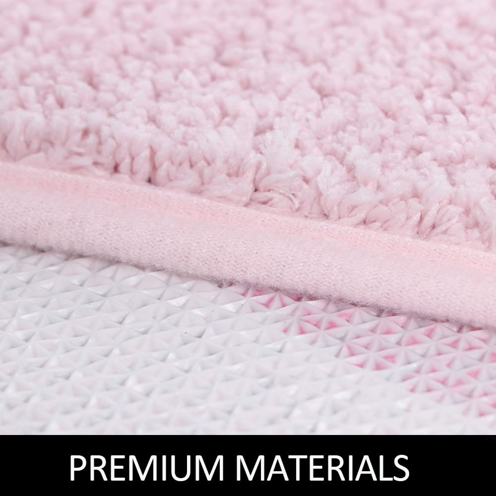 Boveu Get Naked Bath Mat Runner, 17 X 47 Inch Long Non Slip Absorbent Pink Bathroom Runner, Machine Washable Bath Rugs, Soft Nak