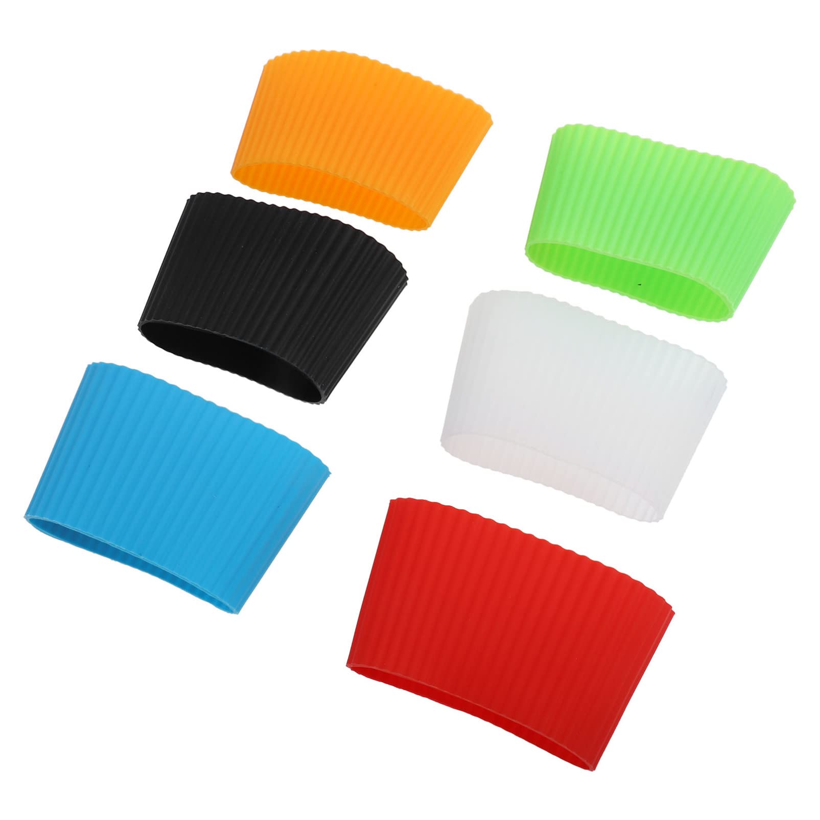Cabilock Silicone Cups Silicone Cups Silicone Cups Pack Of 6 Mug Sleeve Silicone Bottle Sleeve Coffee Sleeves Reusable Assorted