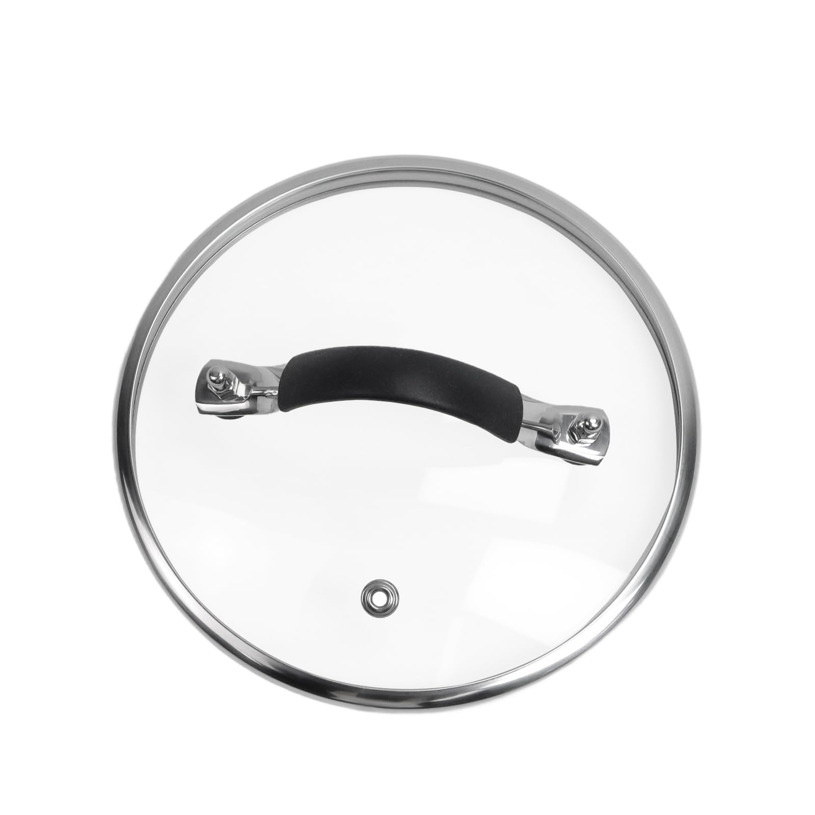 WDONAY Tempered Glass Lid, 6.5 Inch Pan Lids 304 Stainless Steel Frying Pan Lids, Universal Lid for Pots and Pans (6.5, Handle 