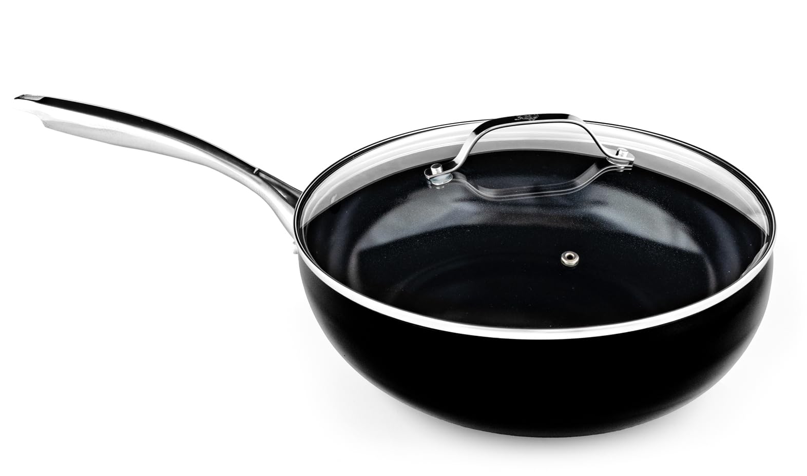 Diamotech Diamond Ceramic Coated Nonstick Wok, Healthy Cooking, Utensil Safe, 100% Ptfe/Pfoa/Pfos Free, Ultra-Durable Coating, E