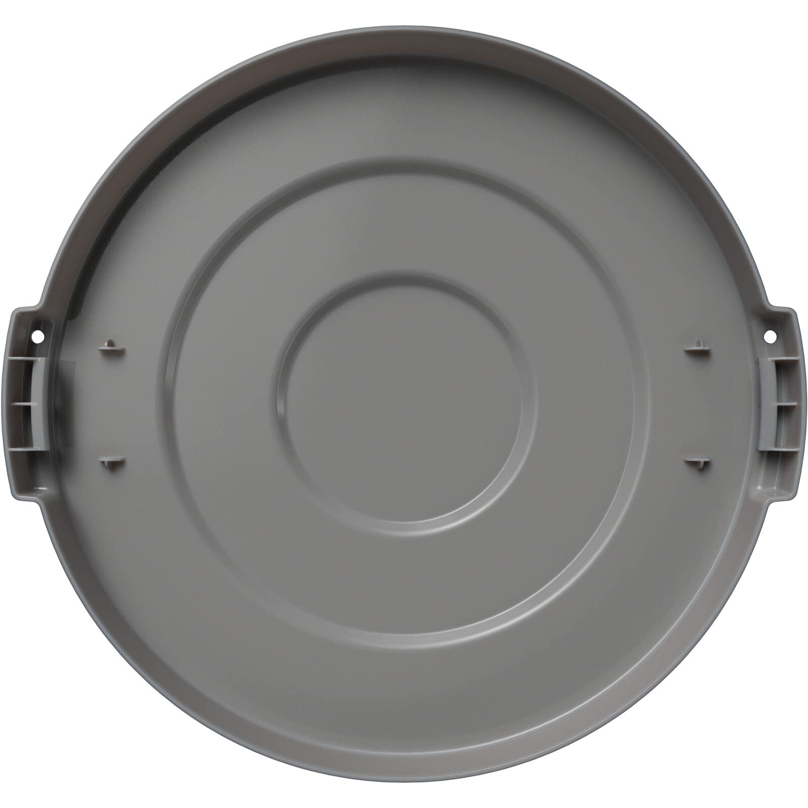 Sparta Bronco Waste Container Trash Can Lid, Round Trash Bin For Disposal, 10 Gallons, Gray, (Pack Of 6)