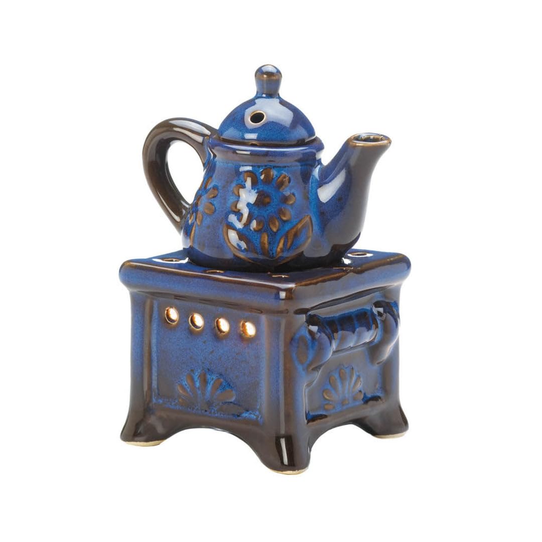 Koehler 10017714 5.375 Inch Teapot Stove Oil Warmer Blue