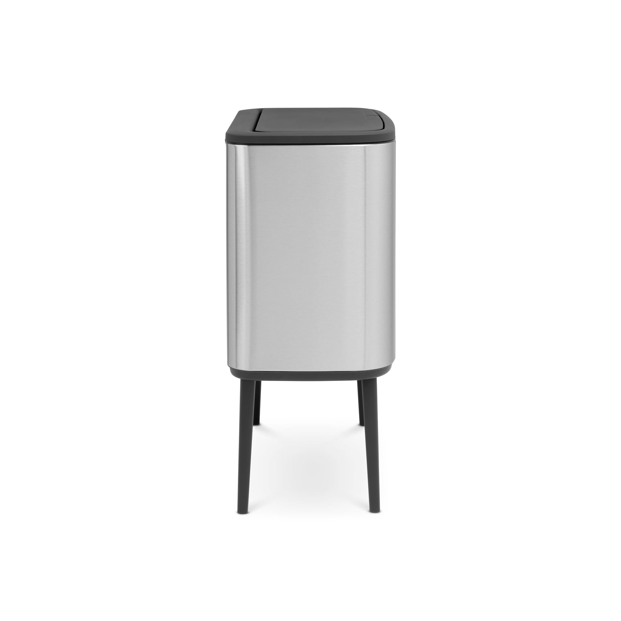Brabantia Bo Trash Can - 1 x 9.5 Gal Inner Bucket (Matt Steel FPP) Waste/Recycling Garbage Can  Removable Compartment