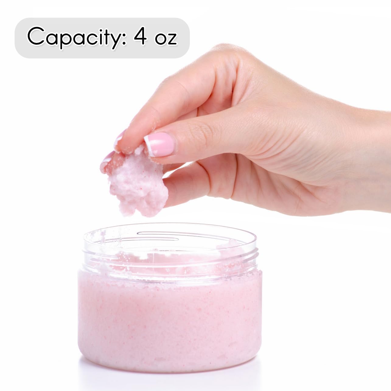 Qeirudu 4 oz Plastic Containers with Lids  24 Pack Clear Empty Body Butter Jars with Lids and Labels  Round Cosmetic Containers for Sugar Scrubs  Lotion  Creams