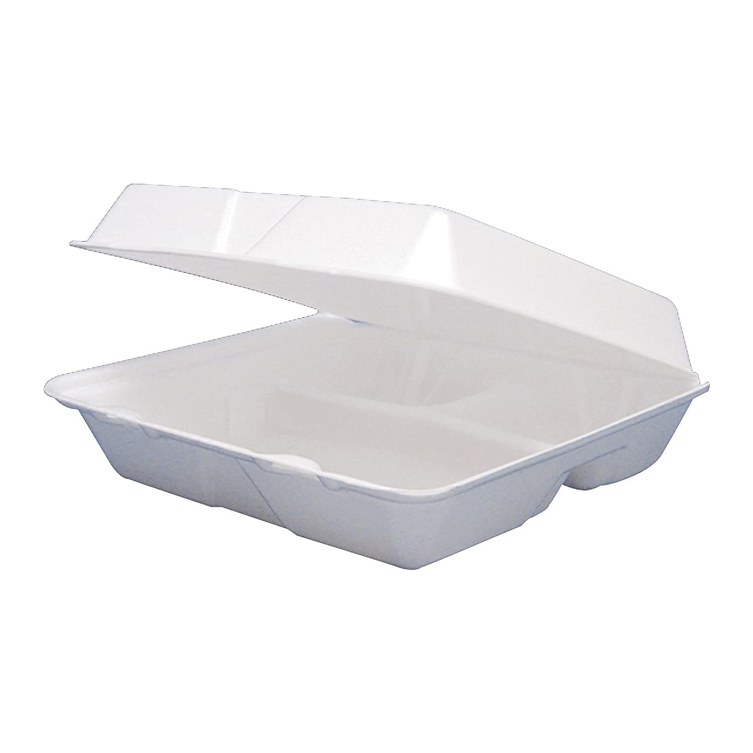 Dart - Drc85Ht3 Dart 85Ht3R Med Perforated 3 Comp Foam Hinged Container, 8.5 In (Case Of 200)