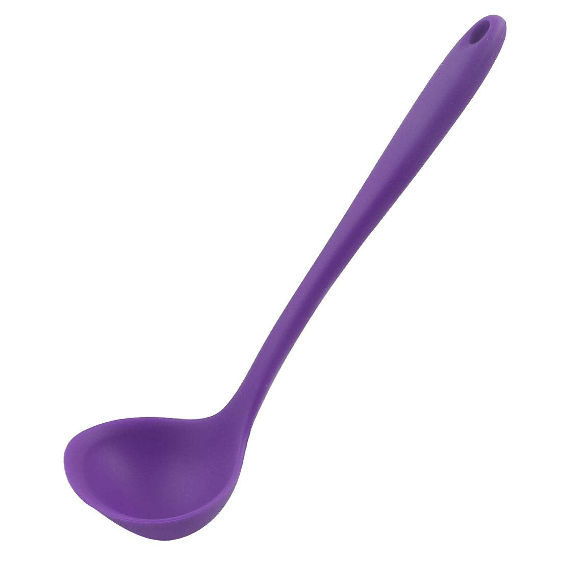 uxcell Silicone Soup Ladle Spoon 8.5 Inch Heat Resistant to 450F One Piece Design Restaurant Kitchen Cooking Utensil for Serving