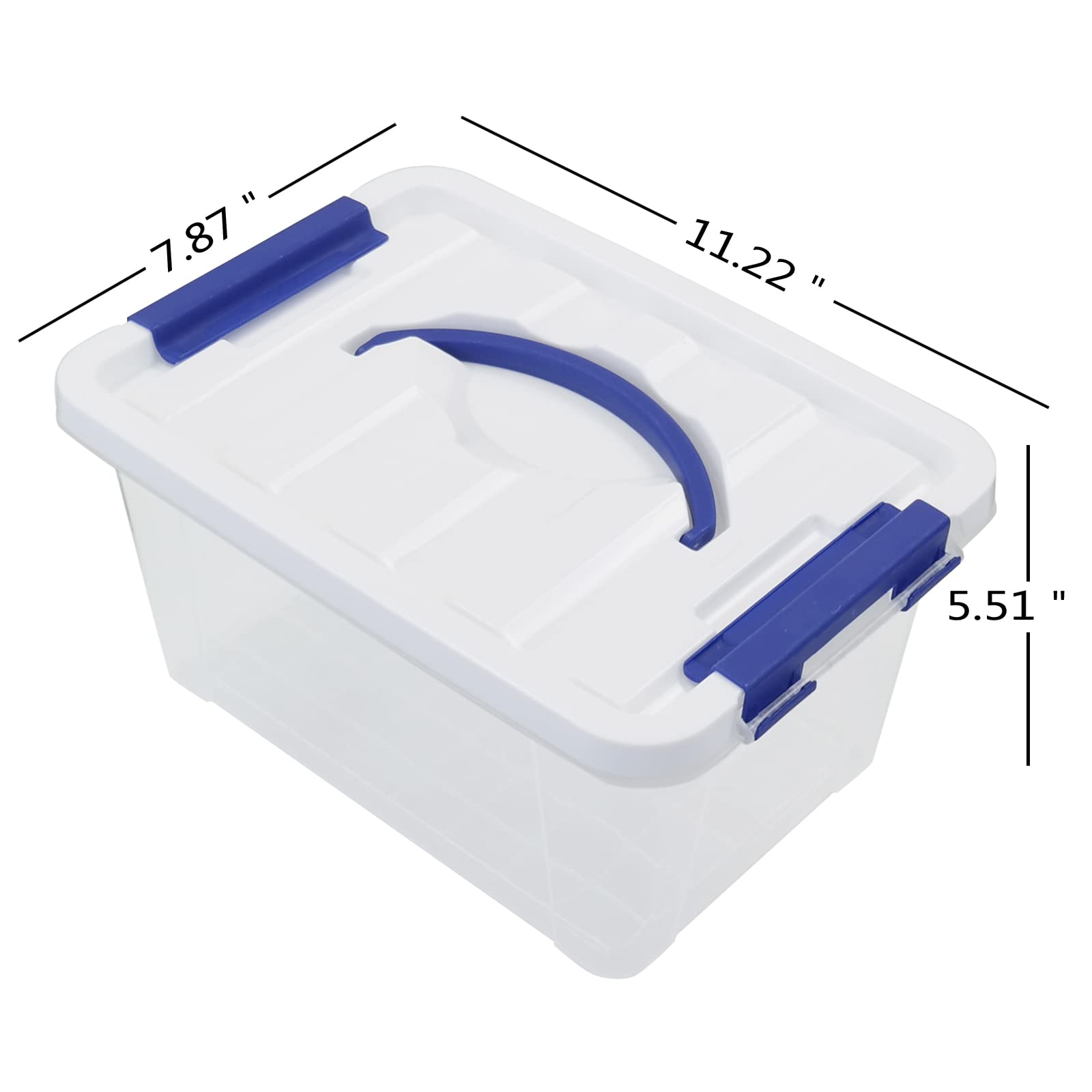 Joyeen 6 Quart Plastic Storage Boxes, 6 Pack Clear Storage Bins With Lids