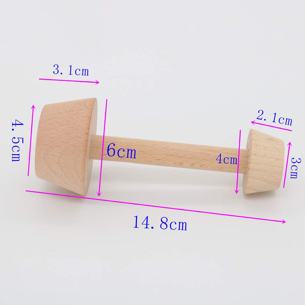 Lasenersm 1 Piece Tamper Mold Double Side Wooden Egg Tart Mould Diy Cake Pastry Pusher Egg Tart-Tamper Double Side Wooden Pastry
