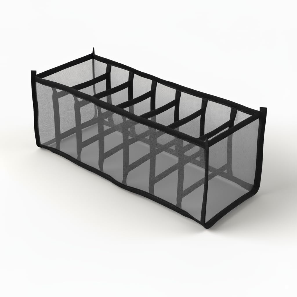 Lifelong 7Layer Foldable Storage Organizer For Clothing| Durable Nylon Mesh & NonWoven Fabric | Almirah & Wardrobe Organizer B