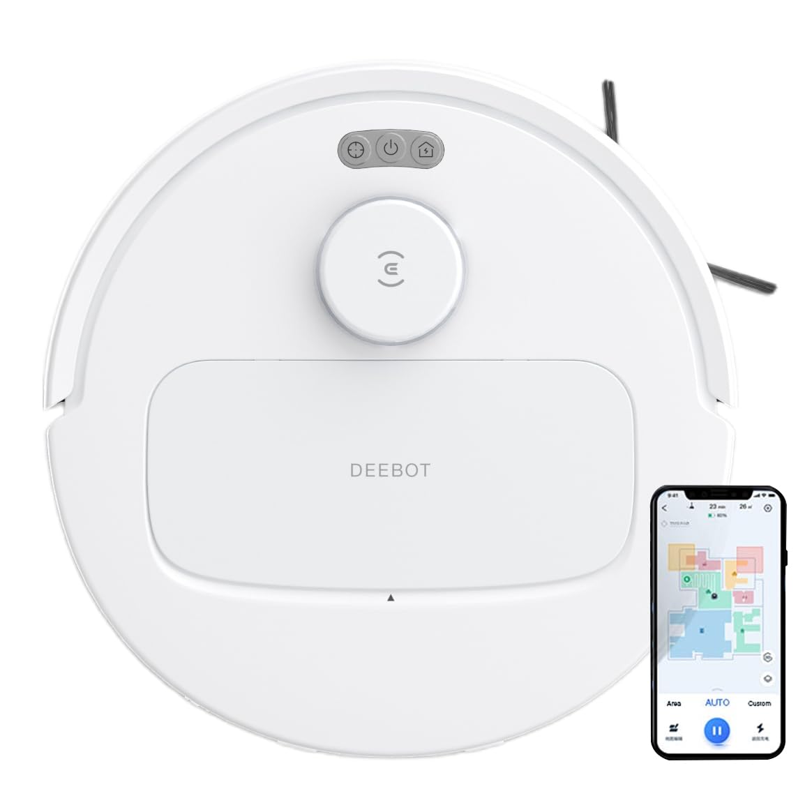 Ecovacs Deebot N30 White 2 In 1 Robot Vacuum Cleaner & Mop, 2025 New Launch, 10000 Pa Suction, 5200Mah Battery, Covers 3500+ Sq 