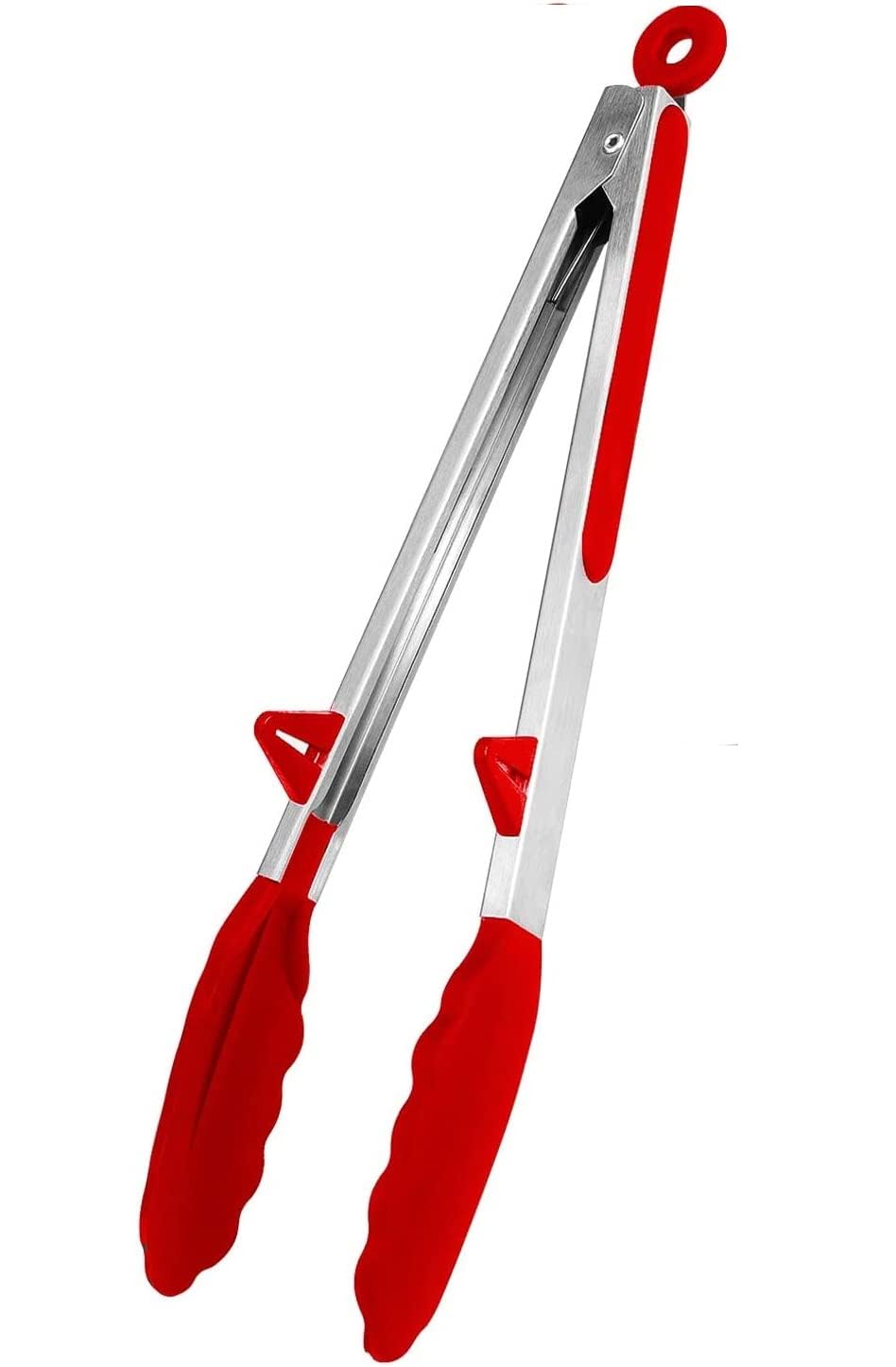 Rivaan HeatResistant Silicone Kitchen Tongs  Stainless Steel Tongs With NonStick Silicone Tips For Cooking, Grilling, Bbq, An