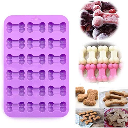 Silicone Molds Puppy Dog Paw And Bone Mold For Dog Treats, Homemade Non-Stick Food Grade, Chocolate, Candy, Jelly, Ice Cube Mold