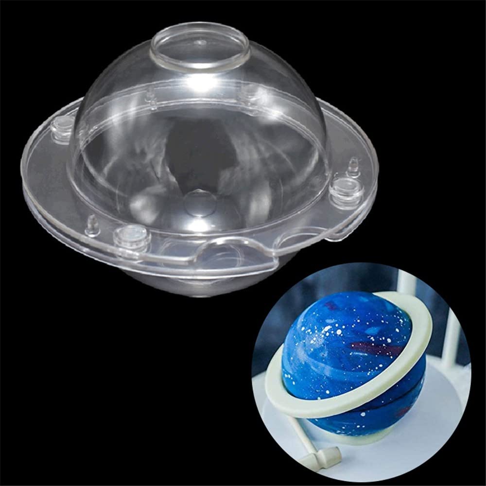 Tuke 3D Planet Chocolate Mold Candy Fondant Mold With Clips Cake Decoration For Diy Cake Pastry Decoration Jelly Candy Fondant M