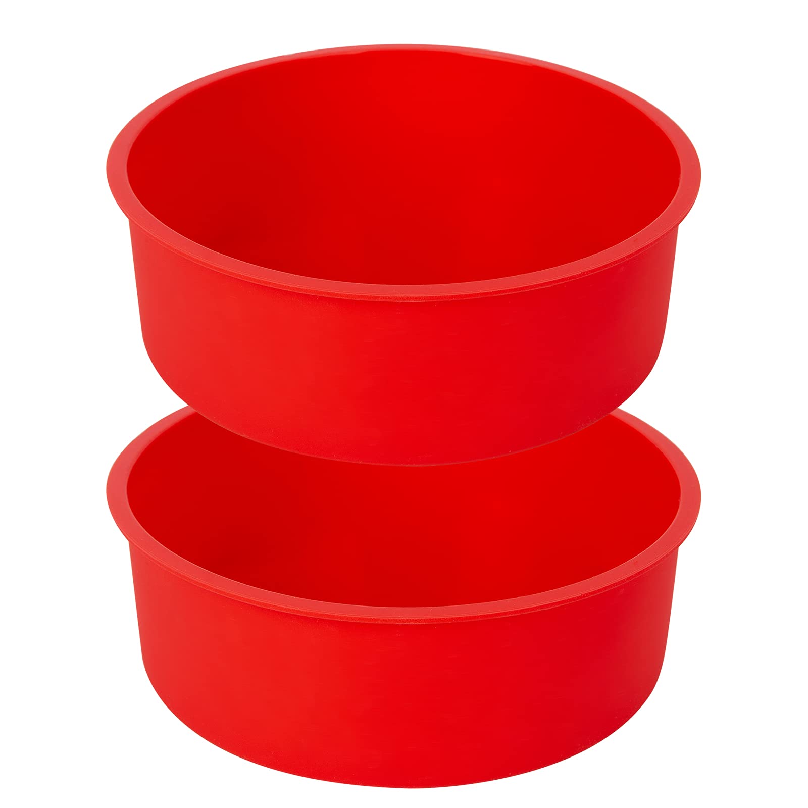 2 Pieces Silicone Cake Mold, 6 Inch Round Baking Pan Silicone Cake Shaper Mold Nonstick & Quick Release Baking Tray Reusable Cak