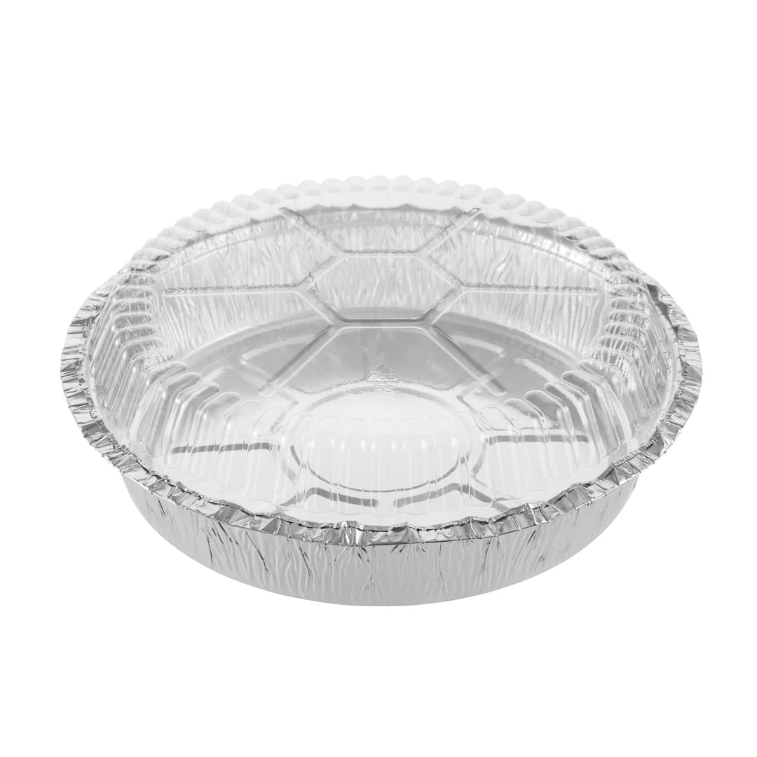 Restaurantware Lids Only: Foil Lux Plastic Lids For 8 Inch To Go Pans 100 Round Plastic Dome Lids - Pans Sold Separately Dome De