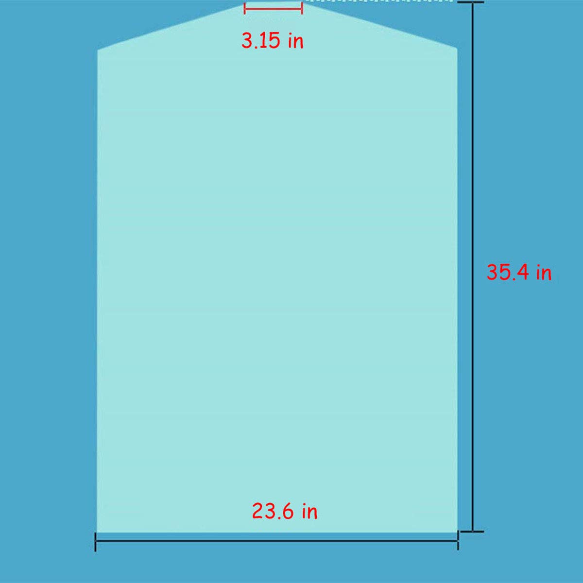 100 PcS Dry cleaner Bags Plastic clear 354 Inches can be Hung Transparent clothes Dust cover