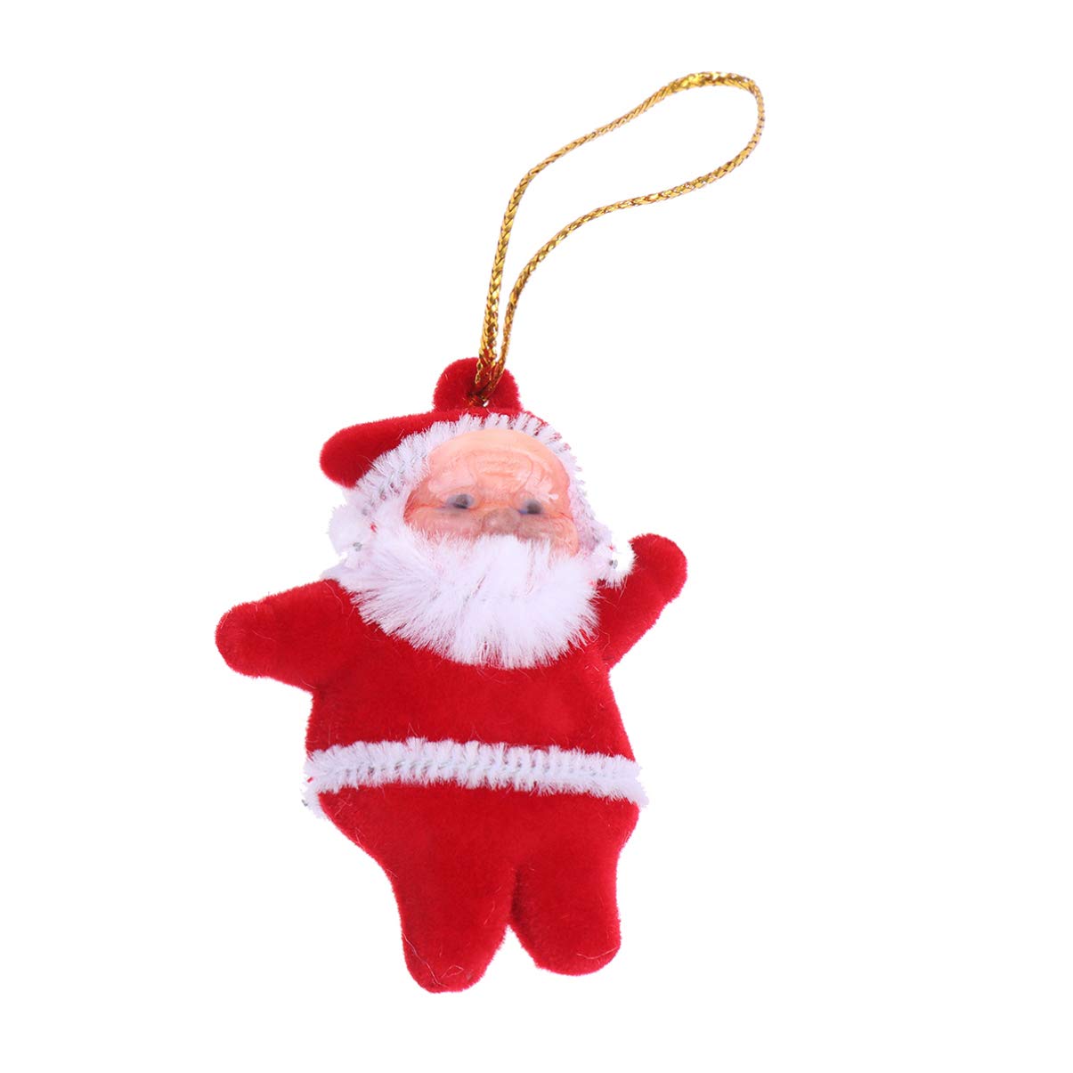 Amosfun 36PCS Mini Santa Claus Doll Pendant Plastic Santa Hanging Ornaments Christmas Tree Decoration