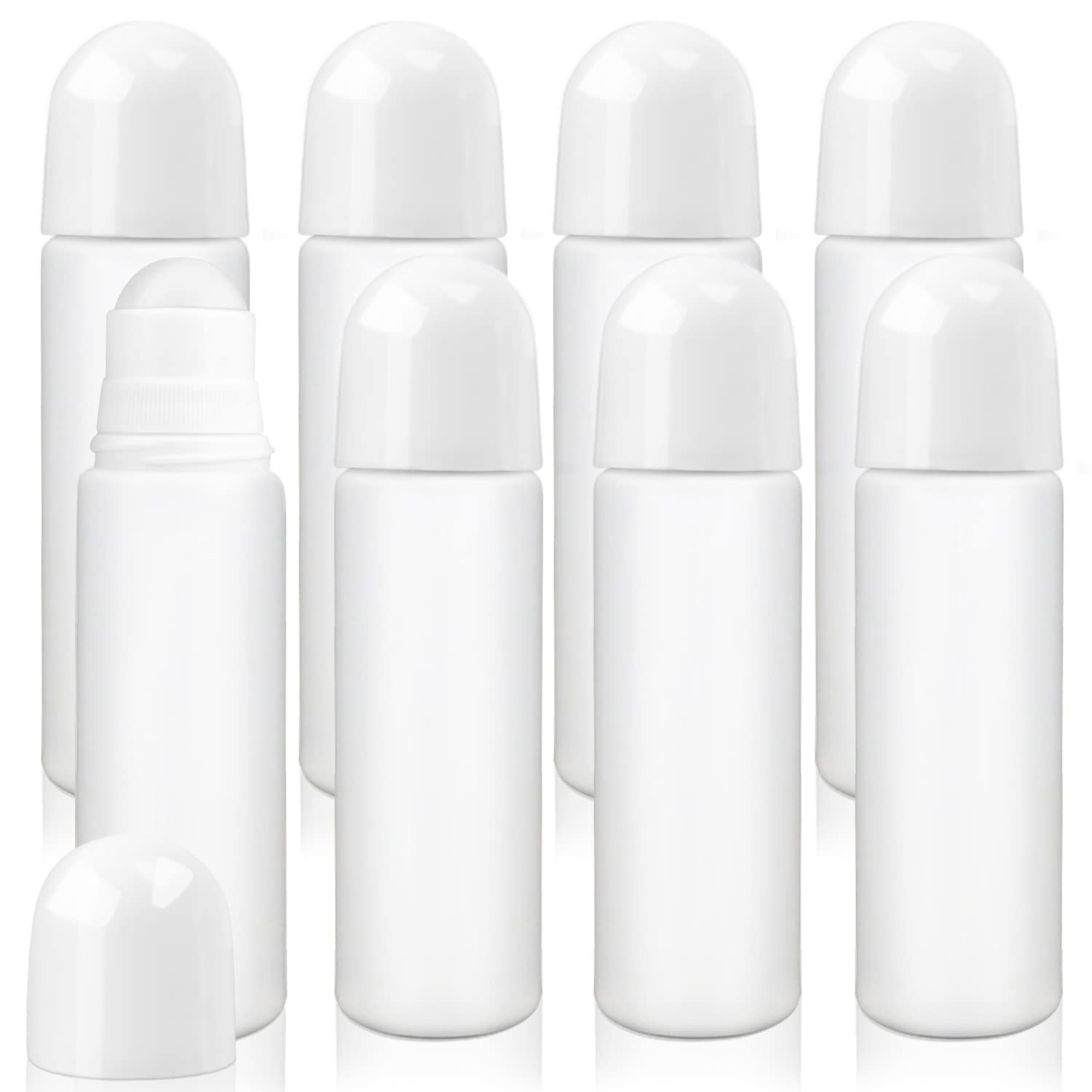 8 Pack 100Ml/3.38Oz Plastic Roller Bottles Empty Refillable Roll On Bottle Leak-Proof Deodorant Containers Anti-Perspirant Dispe