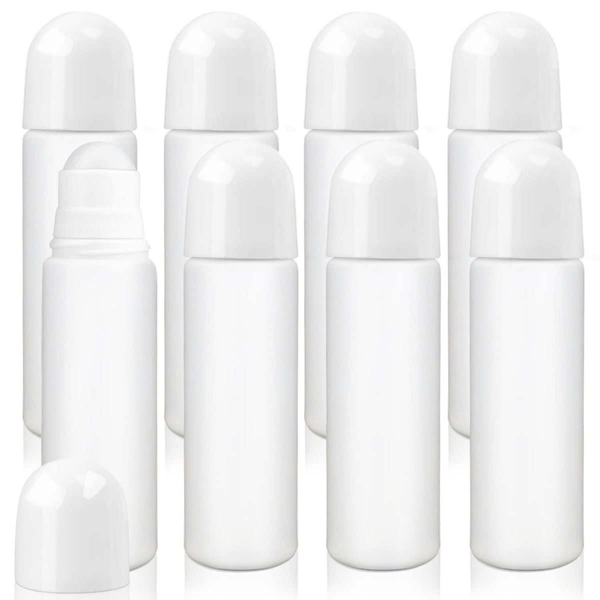 8 Pack 100Ml/3.38Oz Plastic Roller Bottles Empty Refillable Roll On Bottle Leak-Proof Deodorant Containers Anti-Perspirant Dispe