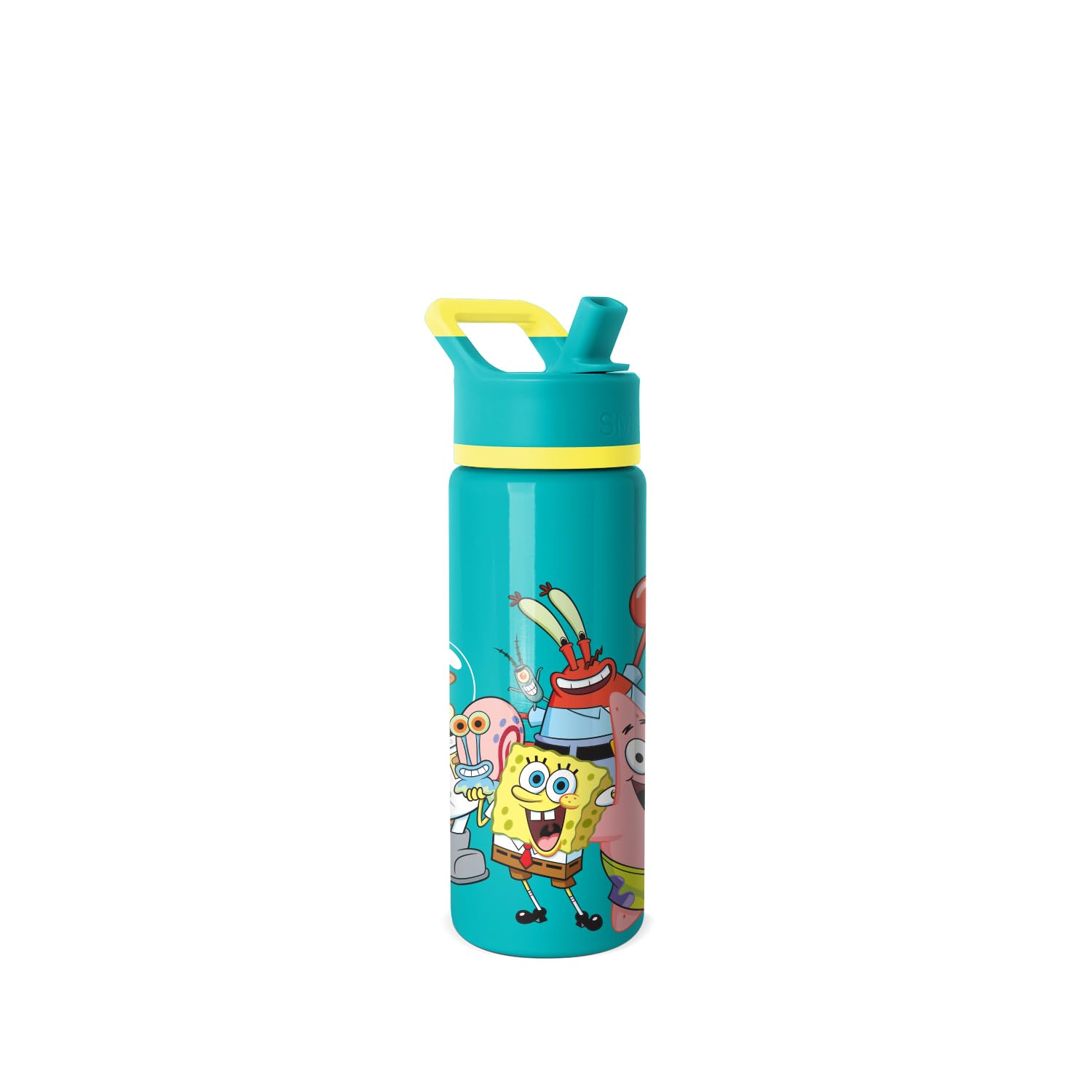 Simple Modern Kids Summit Water Bottle with Straw Lid | SpongeBob 18oz Stainless Steel Cup Insulated Tumbler for Boys, Girls, Sc