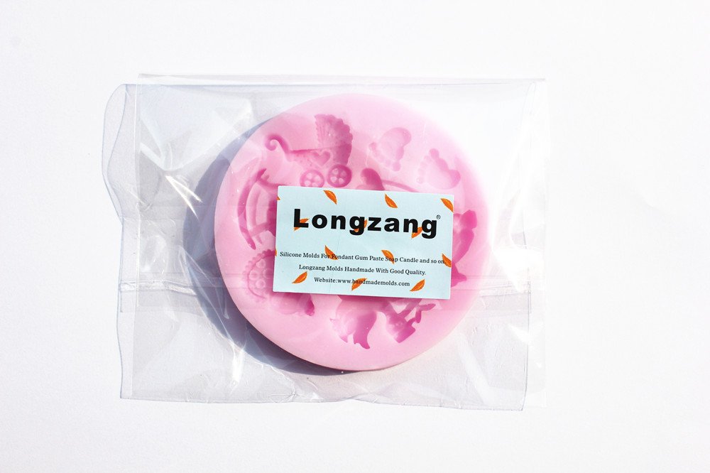 Longzang Mini Silicone Sugar, Fondant And Cake Mold, Baby Shower Theme, Pink