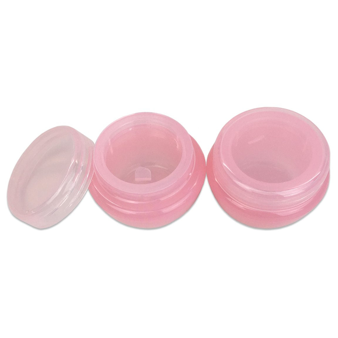 Beauticom 24 Pieces 10G/10Ml Pink Frosted Container Jars With Inner Liner For Lotion, Toners, Lip Balms, Makeup Samples - Bpa Fr