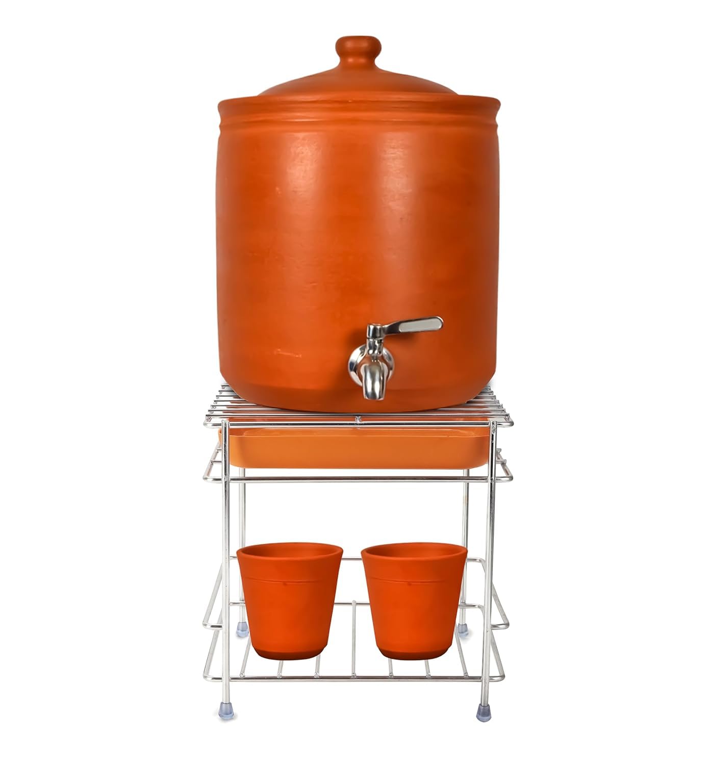Stainless Steel Matka Stand With Tray HeavyDuty Water Pot Stand For Kitchen  Pot Stand For Matka, Water Dispenser & Clay Matka
