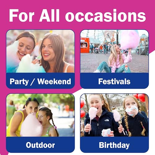 Concession Essentials - Ce Floss Sugar -2Pk Cotton Candy Floss Sugar 2 Pack (Pink Vanilla And Blue Raspberry)