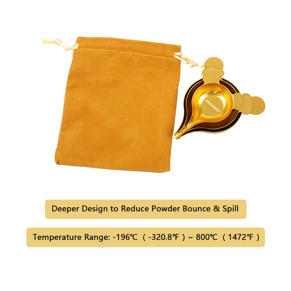 Powder Pans for Reloading  Scale Pan  Narrow Spout  Aluminum Pan Use with Scale  Powder & Liquid Measuring Tray  Pan for Powder Dispenser  Weighing Dishes  Metal Weigh Boats (Pack of 3)