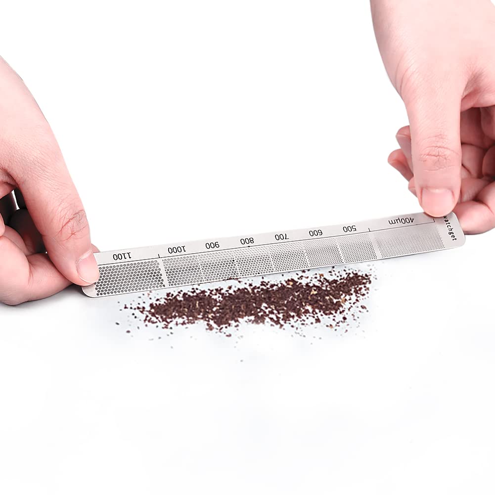 watchget Stainless Steel Coffee Measuring Ruler Tool for Precision Grind Size - Clear