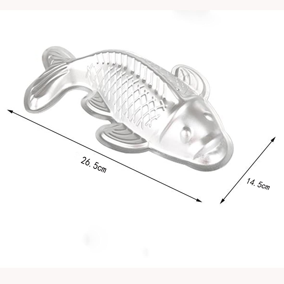 Qfyfgyt 3D Aluminum Alloy Carp Cake Bakeware, Fondant Cake Decoration Bakeware, Fish-Shaped Cake Mold (10 Inches)