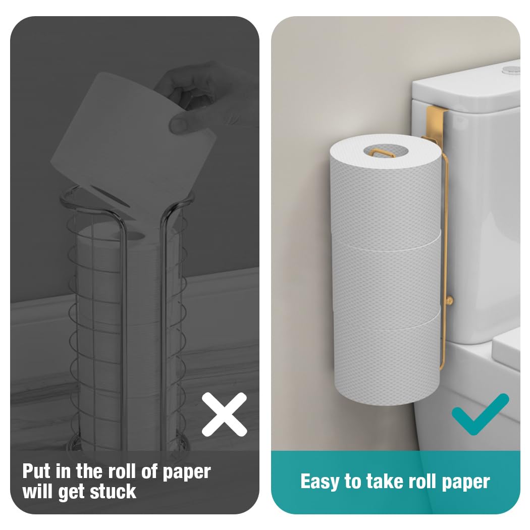 Conworld Toilet Paper Storage For 2 Roll Tissue, Over The Tank Toilet Paper Holder, Stainless Steel Rustproof Toilet Paper Holde
