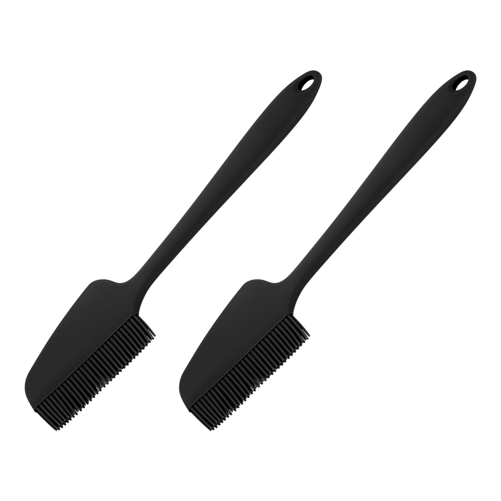 uxcell 2Pcs Silicone Cream Spatula 2 in 1 Omelette Scraper w/Brush
